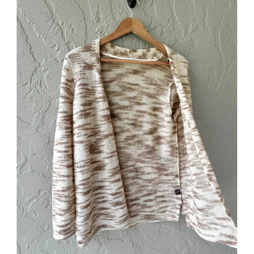 J. McLaughlin Women XS Tan Multicolor Linley Alpaca Wool Cardigan Sweater NWOT